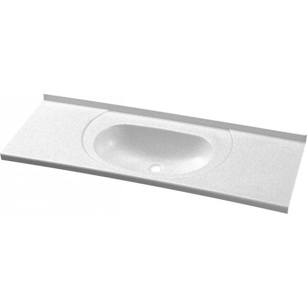 CARYSAN® Waschbecken Carysan 895 x 110 x 310 mm Farbe weiß beliebeig kürzbar